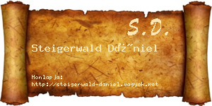 Steigerwald Dániel névjegykártya